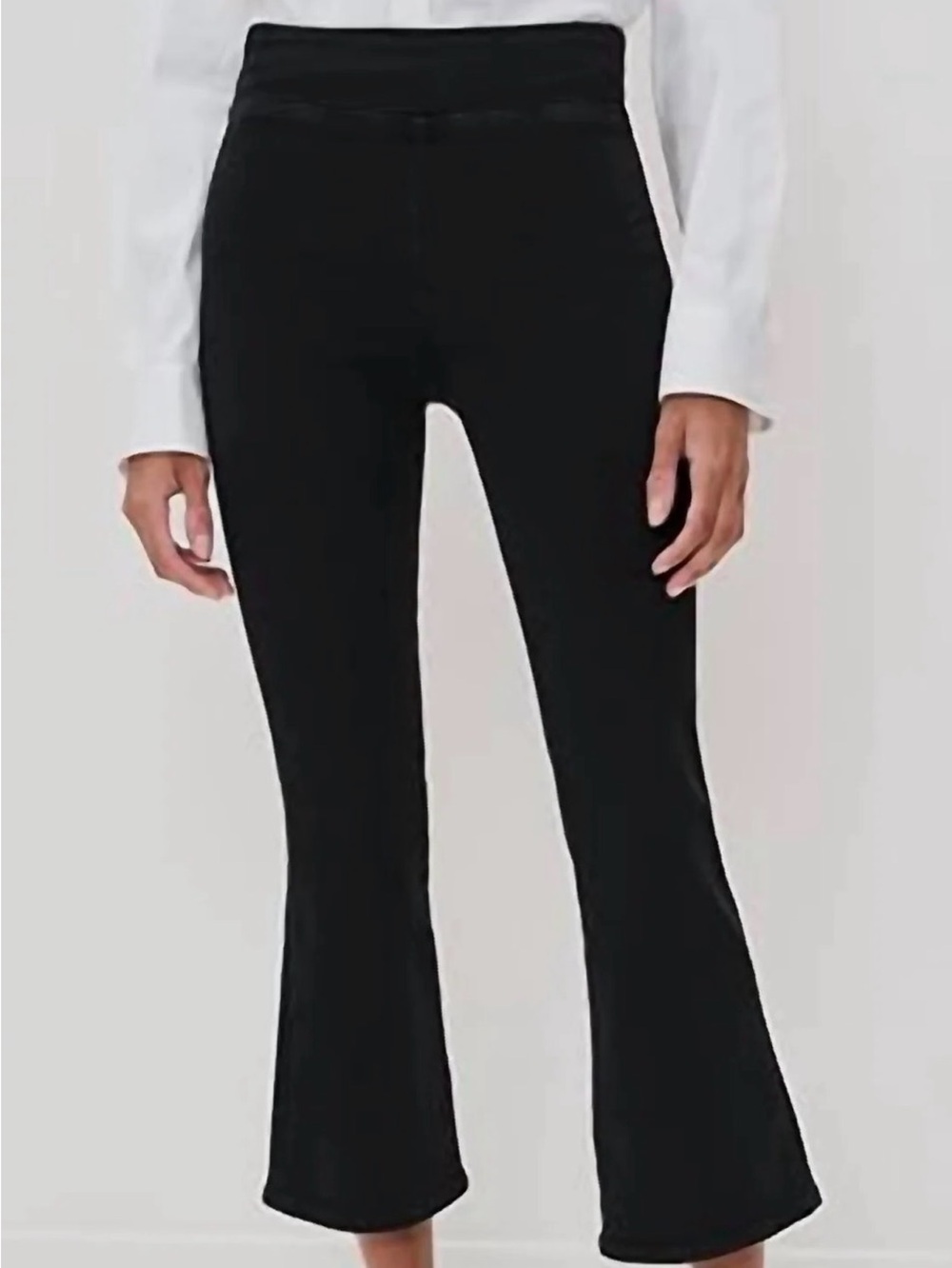 Jetset Crop Mini Boot Jeans Stretch Black Pull On Size 1 XS